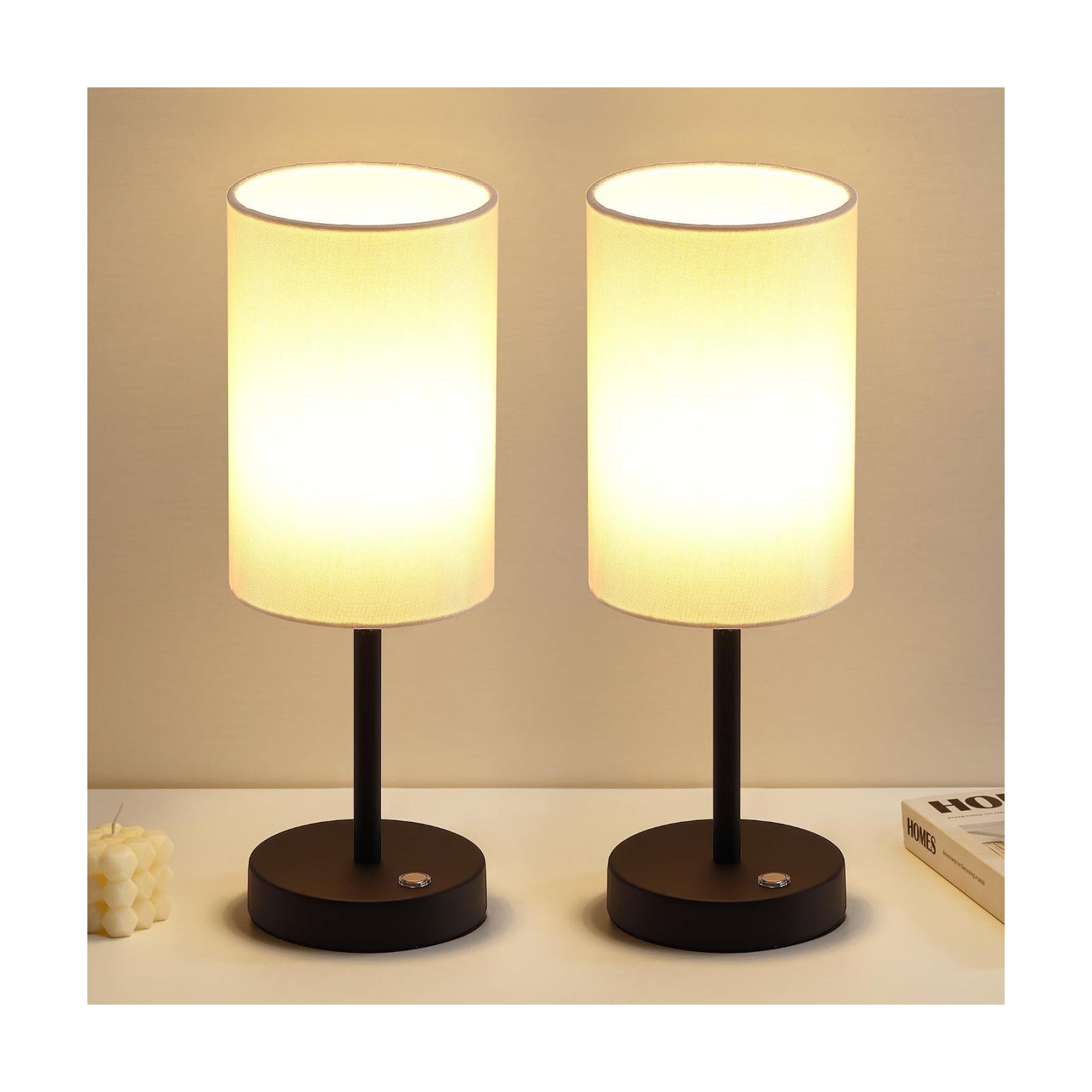 KDG Black Cordless Table lamp, Portable Bedside 4000mAh LED Desk Lamp | Rechargeable 3 Brightness Levels Emergency