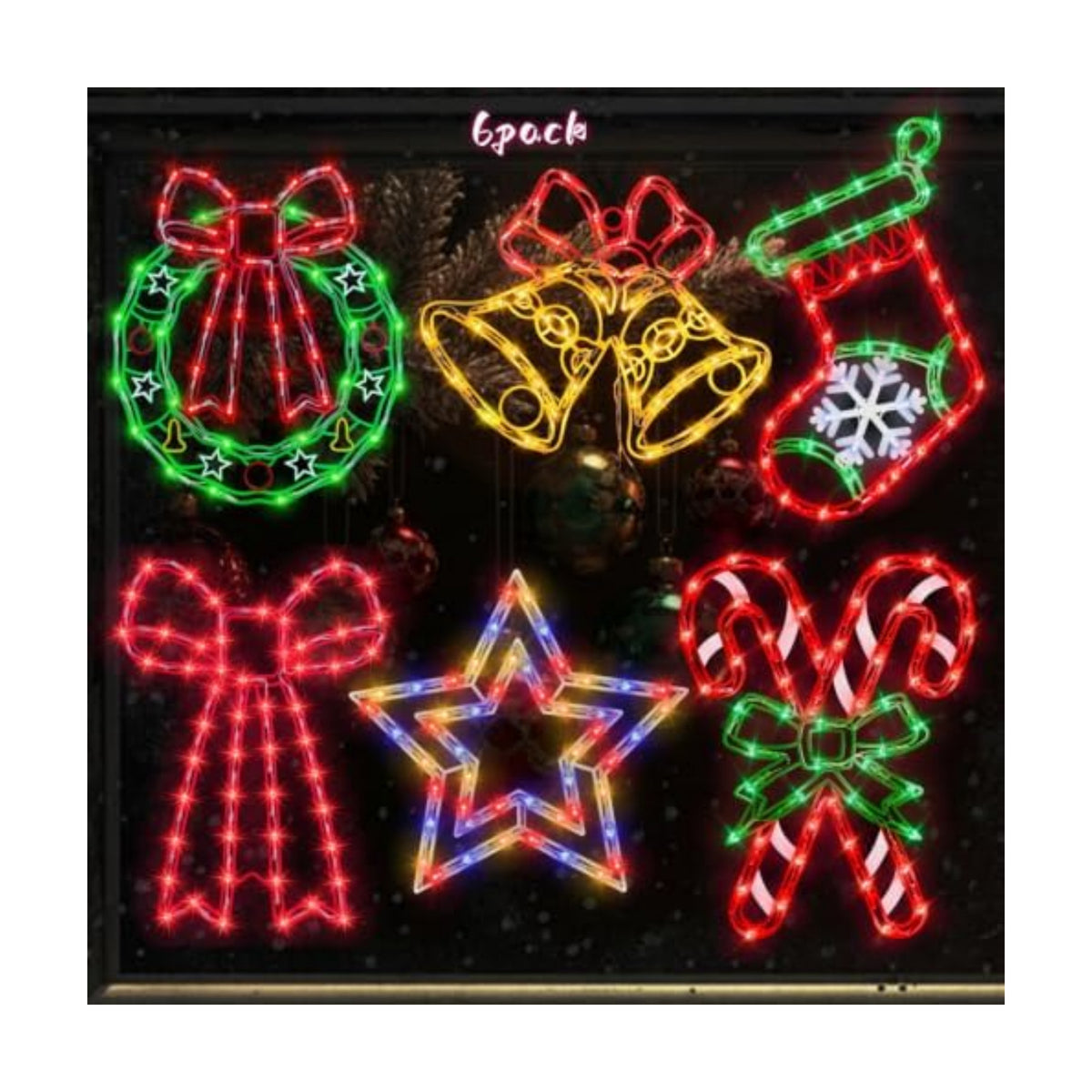 TRWYMZ 16" Christmas Window Silhouette Lights Decorations