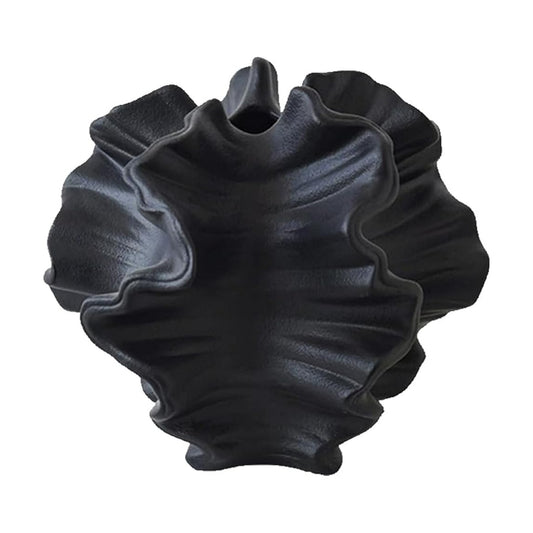 Modern Art Ceramic Coral Flower Vase Home and Office Decoration Sculpture Work Bohemian / Black