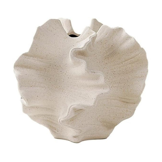 Modern Art Ceramic Coral Flower Vase Home and Office Decoration Sculpture Work Bohemian / White