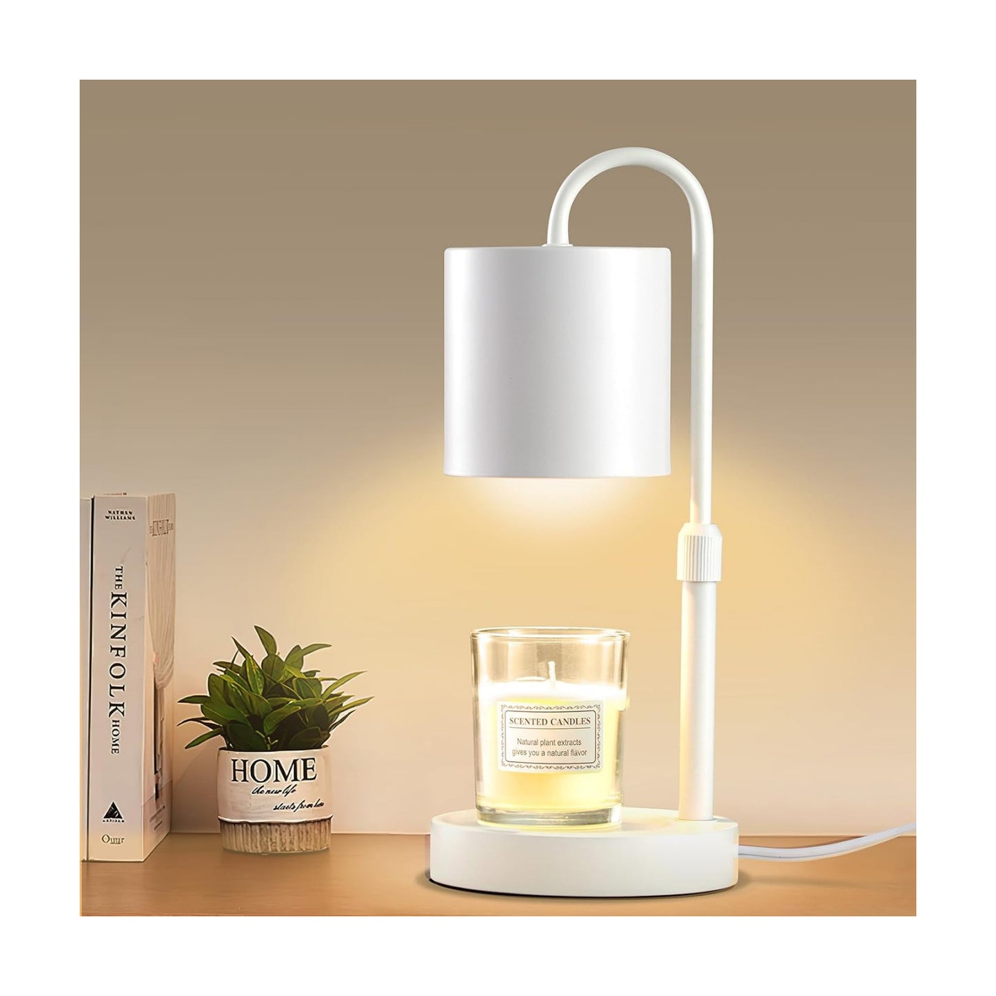 Dimmable Candle Warmer Lamp with Timer, Height Adjustable Electric Candle Wax Warmer, Christmas Birthday Gifts for