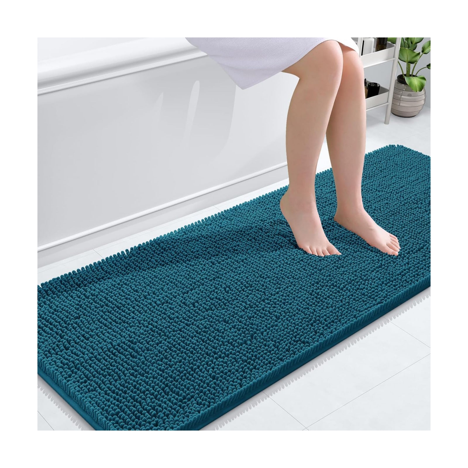 OLANLY Bathroom Runner Rugs 59x24, Extra Soft Absorbent Chenille Bath Rugs