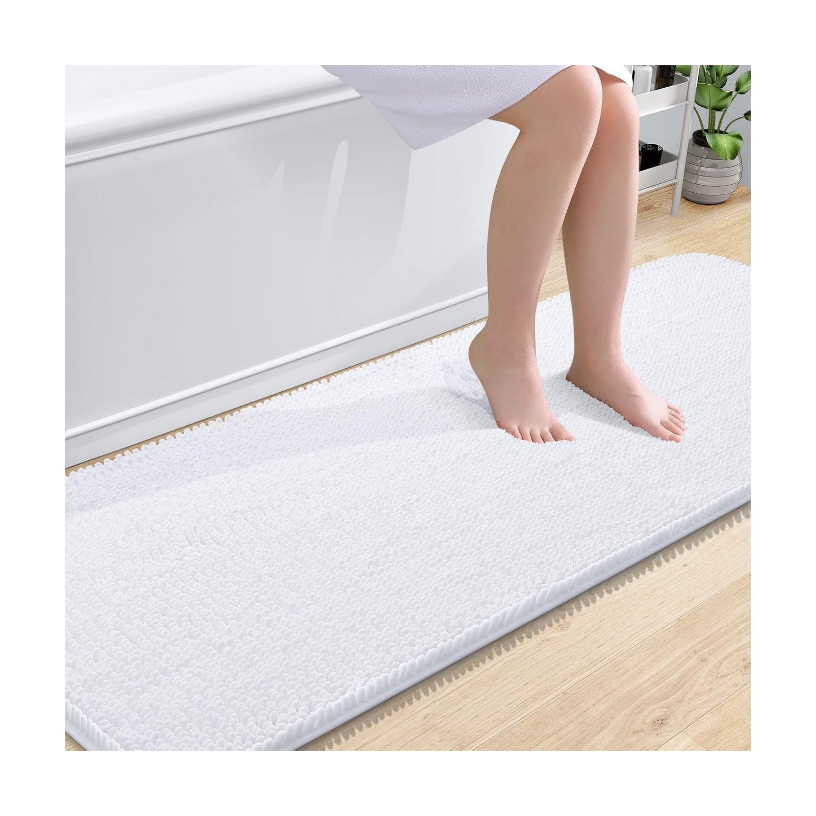 OLANLY Bathroom Runner Rugs 70x24, Extra Soft Absorbent Chenille Bath Rugs