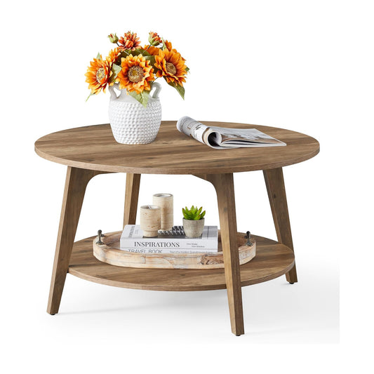 Round Coffee Table / Honey Brown
