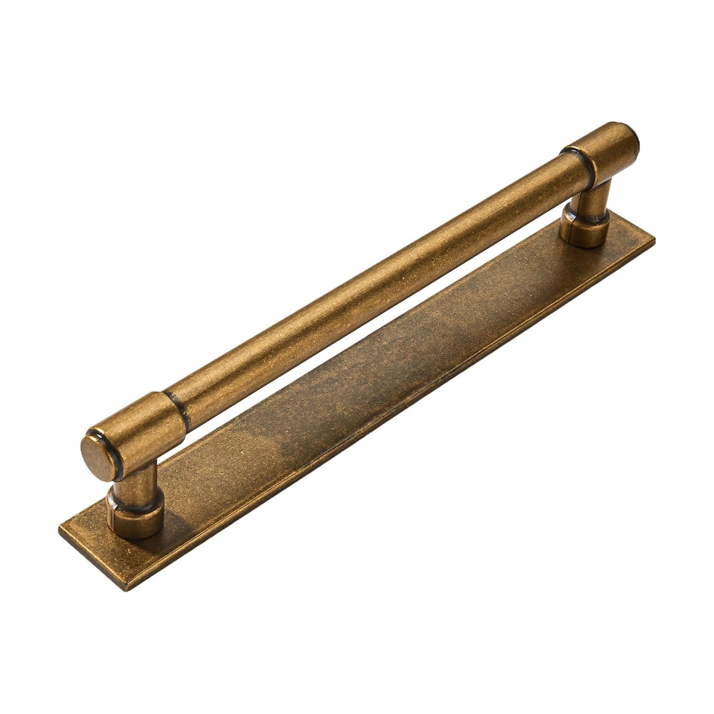 5 Pack 6 Inch（152 mm Center to Center Antique Brass Cabinet Pull Backplate with Base Plate Zinc Solid Vintage Kitchen