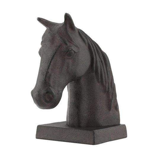 Decorative Bookend Vintage Cast Iron Decor Heavy Book Ends Door Stop Unique Head Statues / Horse