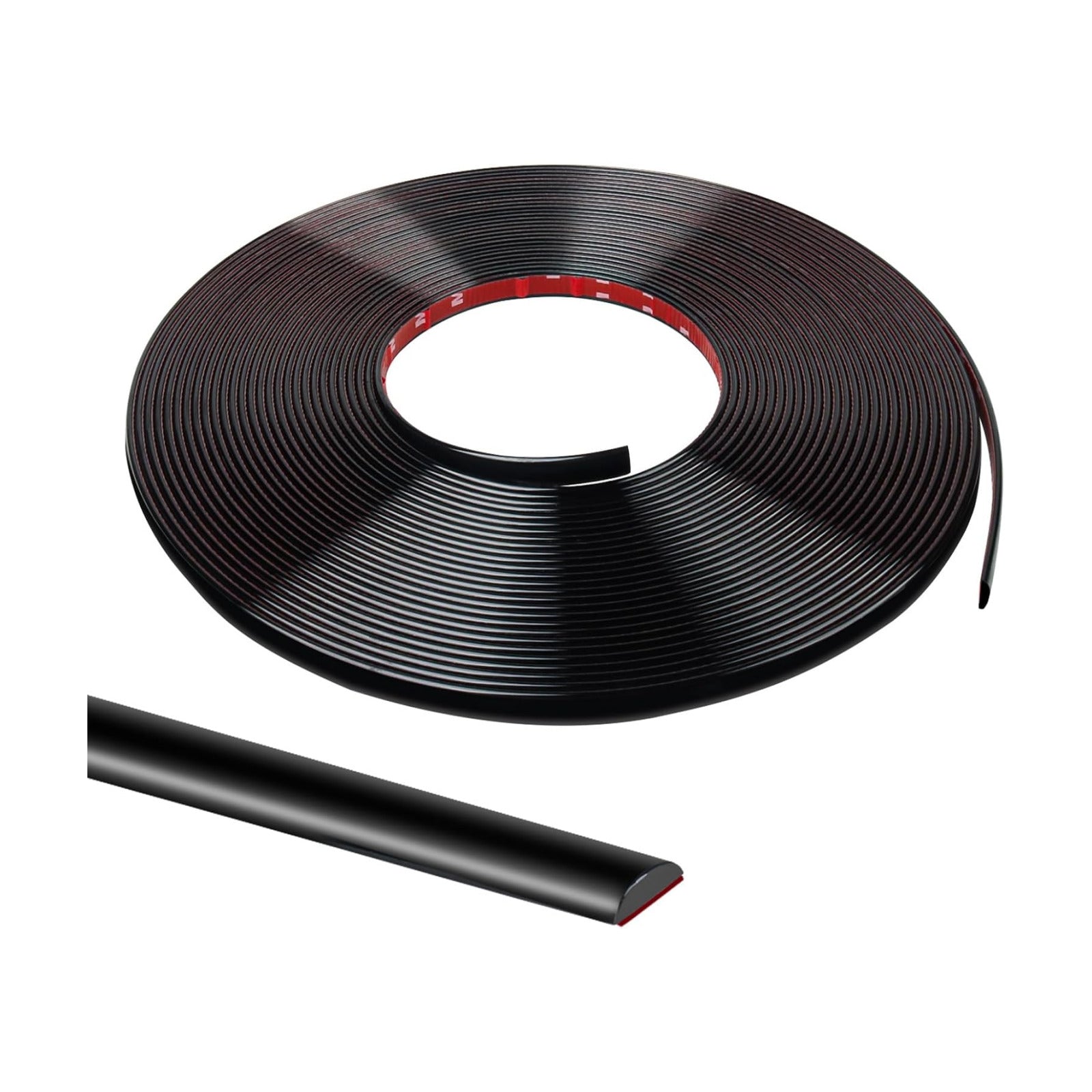 Flexible Wall Molding Trim Self Adhesive Mirror Tape Border 0.4 * Peel / 32.8 Ft / Black / 0.1 Inch