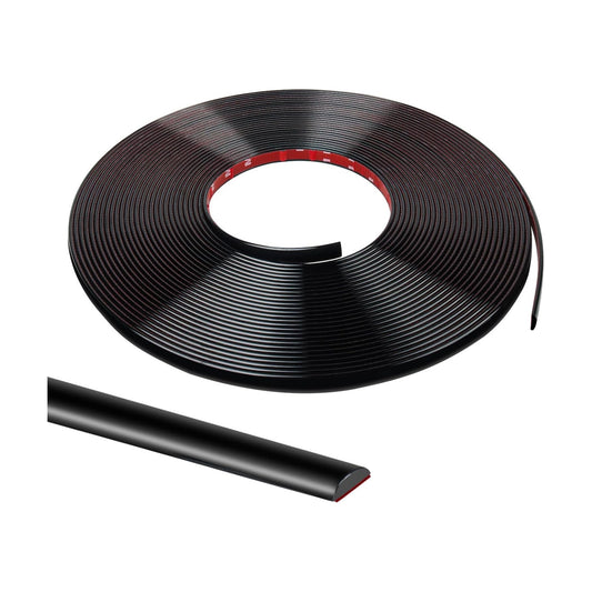 Flexible Wall Molding Trim Self Adhesive Mirror Tape Border 0.4 * Peel / 32.8 Ft / Black / 0.1 Inch
