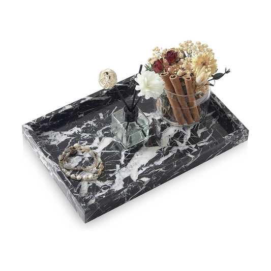 Marble Tray / Stone Trays / Black White / 12 x 8