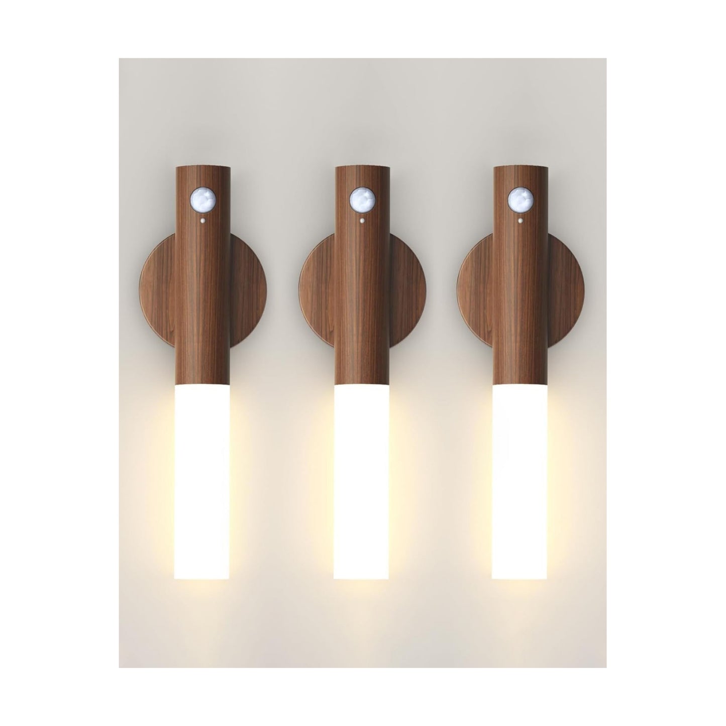 Motion Sensor Light Indoor, 2200mAh Rechargeable Wall Sconce | Battery operated wall lights magnetic night lights