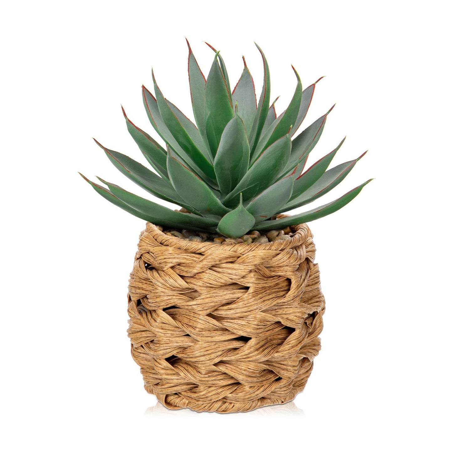 Succulents Plants Artificial / Aloe-wicker Basket