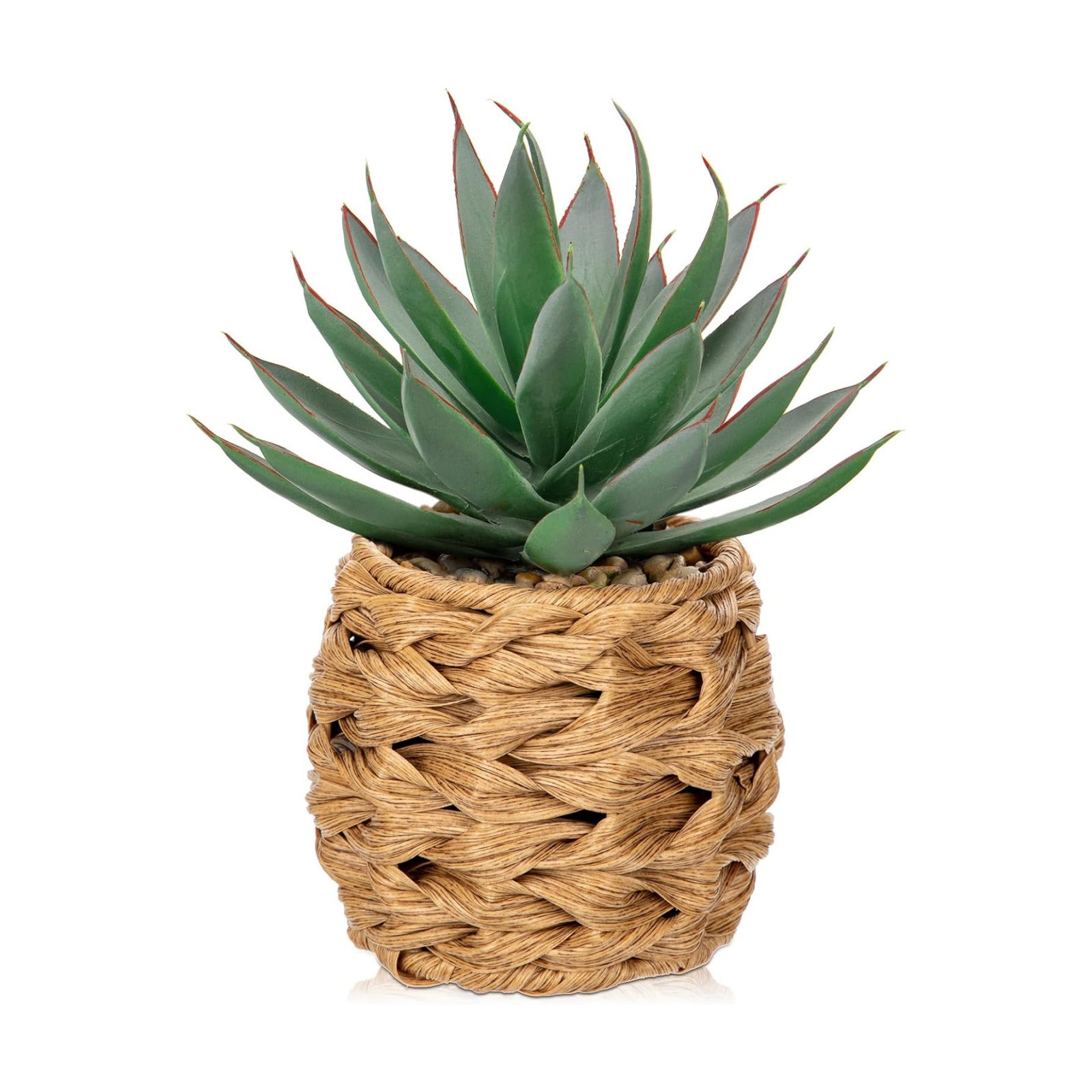 Succulents Plants Artificial / Aloe-wicker Basket