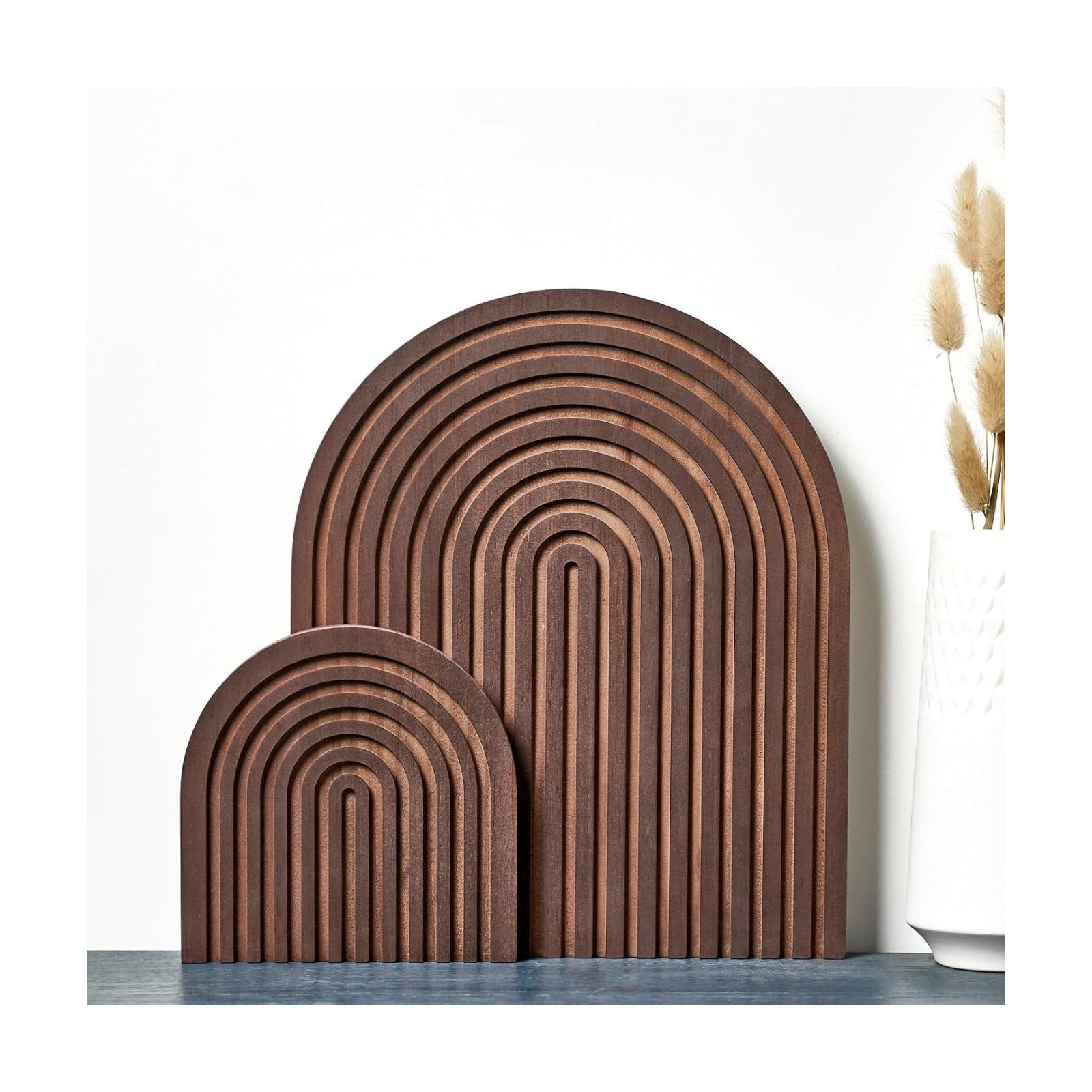 Mid Century Modern Boho / Dark Brown / Set of 2