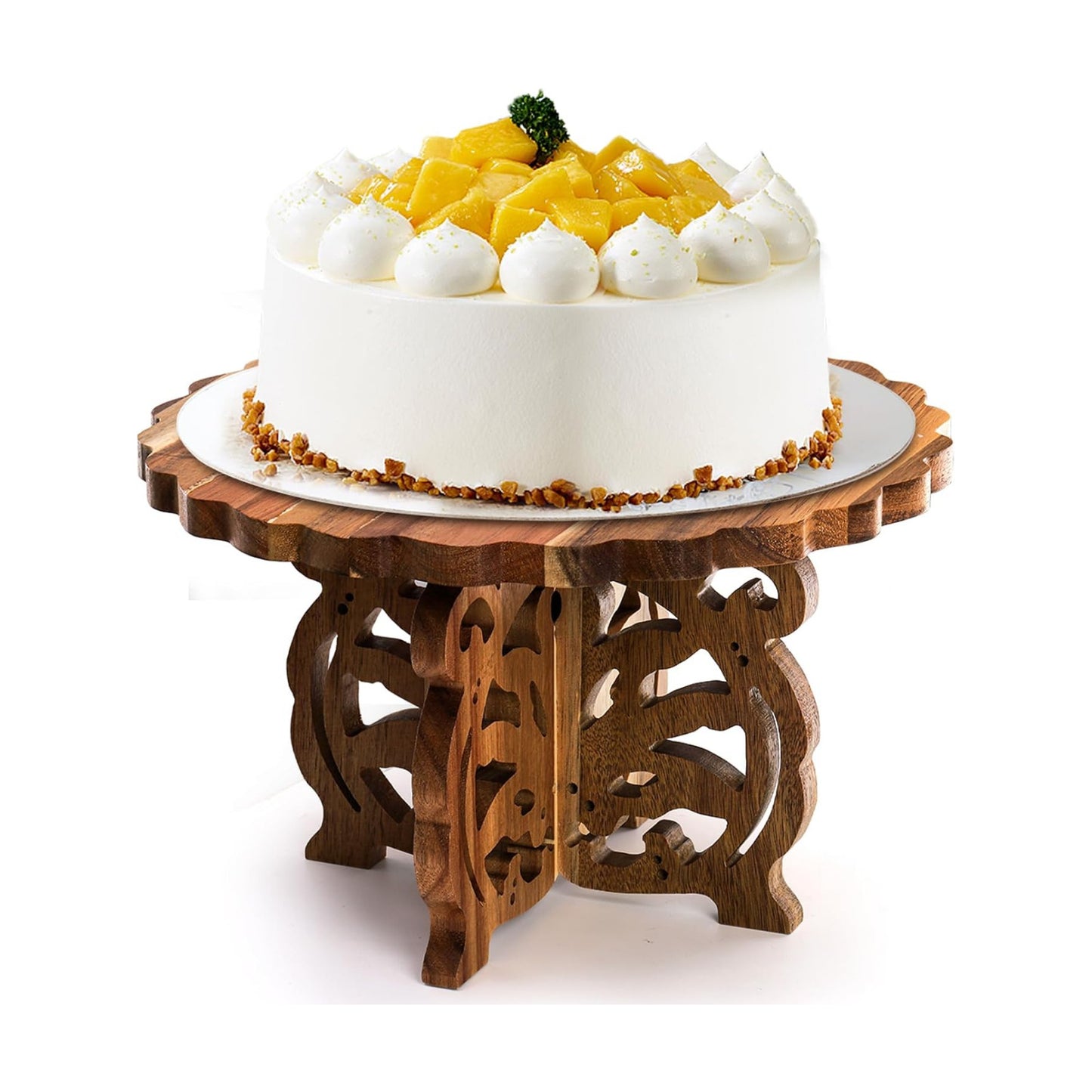 12" Wood Cake Stand