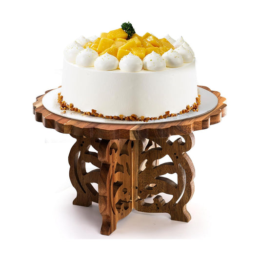 12" Wood Cake Stand