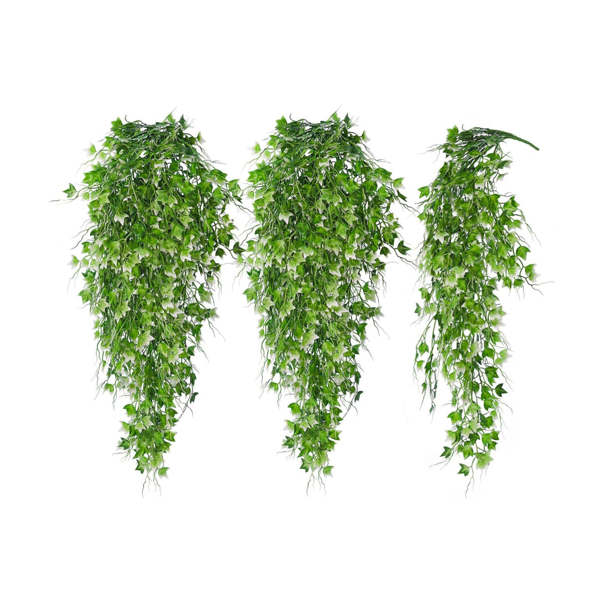 RECUTMS Artificial Hanging Plant Faux Ivy Vine with White UV Resistant Leaf