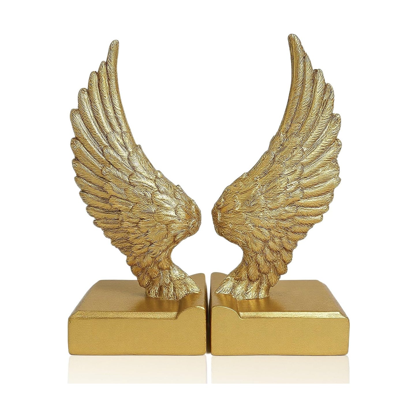 Vintage Gold Bookends / Gold Angel Wings