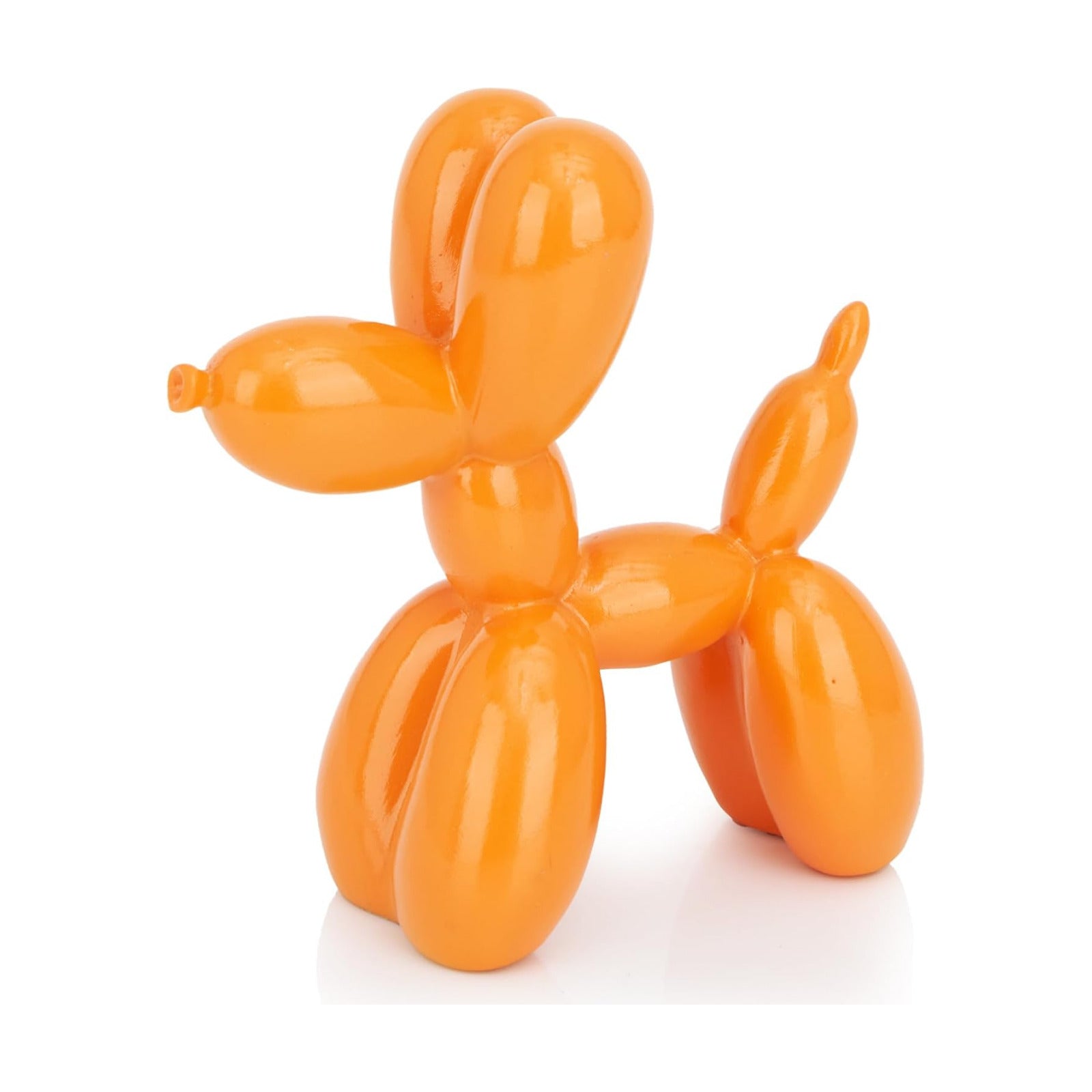 Vibrant Balloon Dog Statue Decor / Orange / 4 Inch