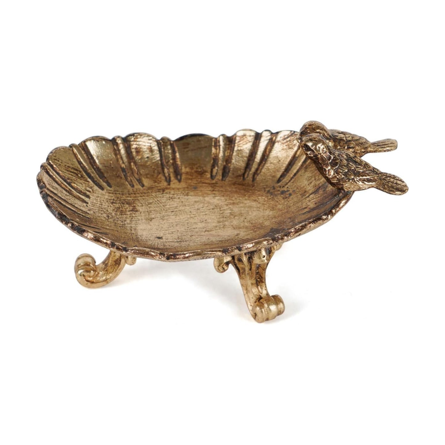 Vintage Ring Holder Jewelry Dish / Gold