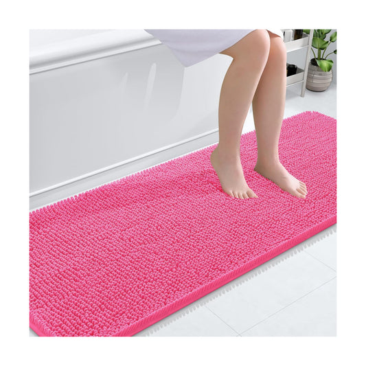 OLANLY Bathroom Runner Rugs 70x24, Extra Soft Absorbent Chenille Bath Rugs