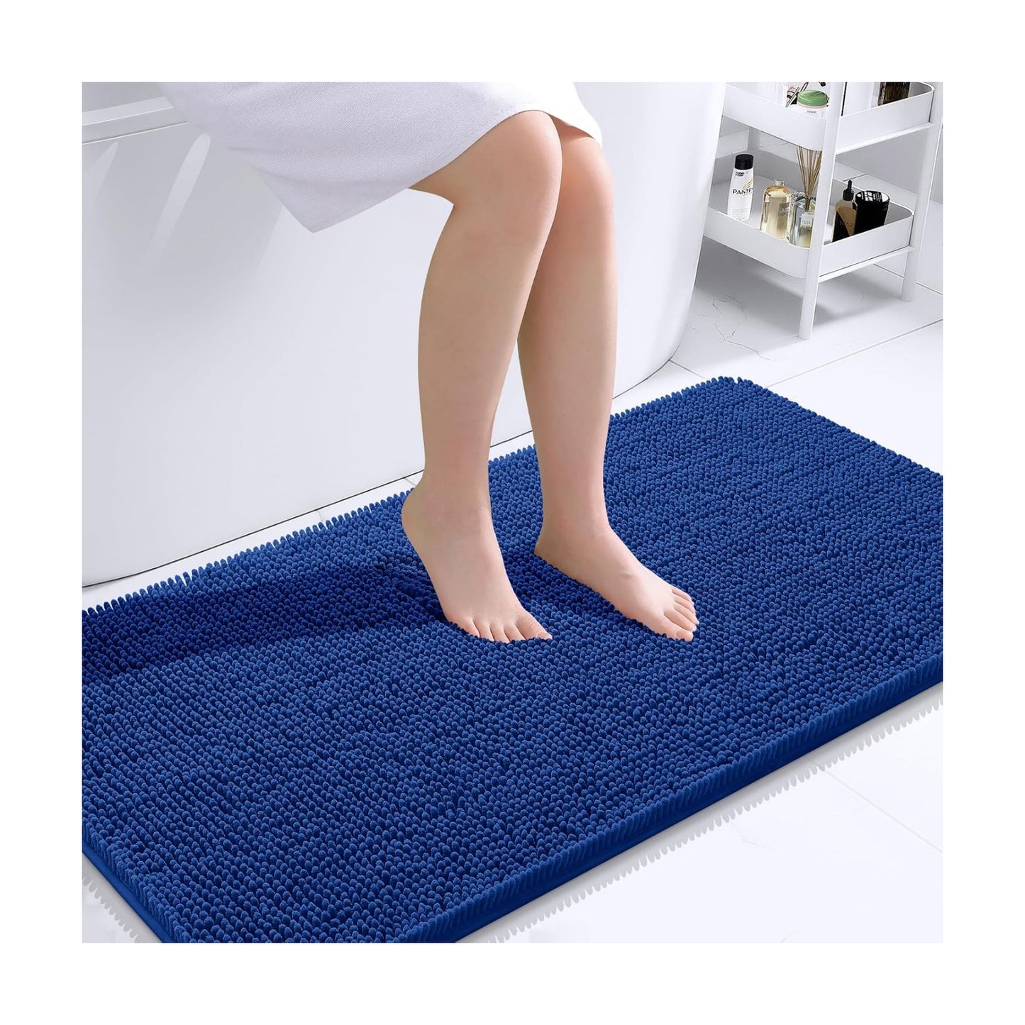 OLANLY Bathroom Runner Rugs 44x24, Extra Soft Absorbent Chenille Bath Rugs
