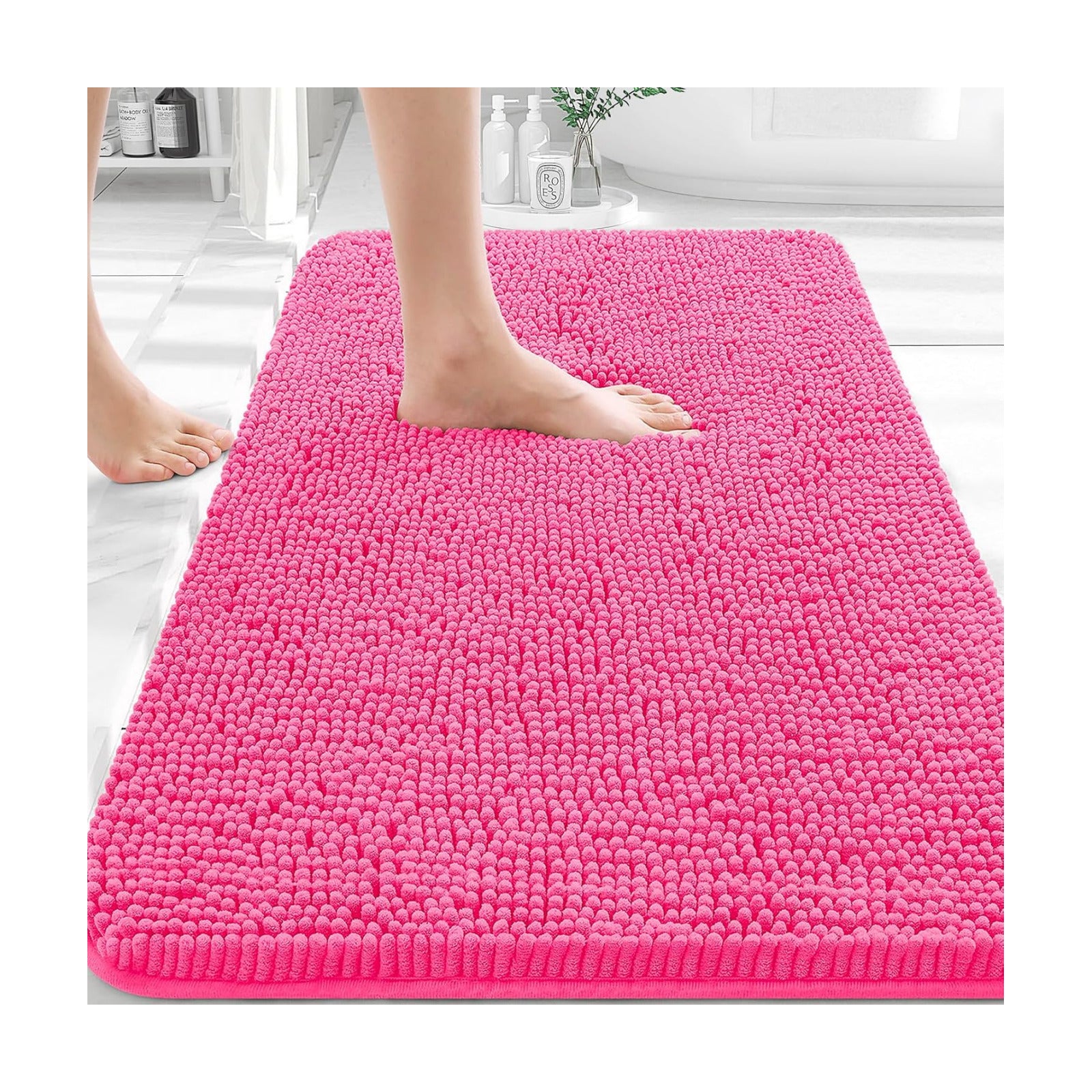 OLANLY Bathroom Rugs 30x20, Extra Soft Absorbent Chenille Bath Rugs