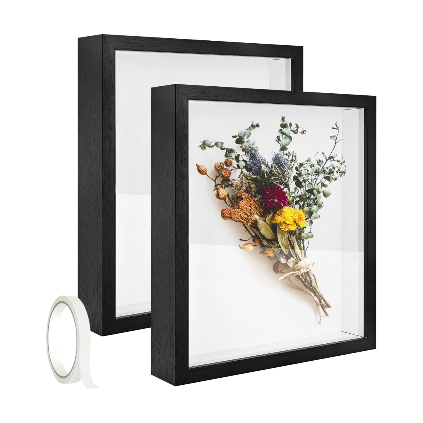 2 Pack 11 x 14in Shadow Box Frame Shadow Boxes Display Cases 3D Picture Frame Shadow Boxes Display Cases with Adhesive