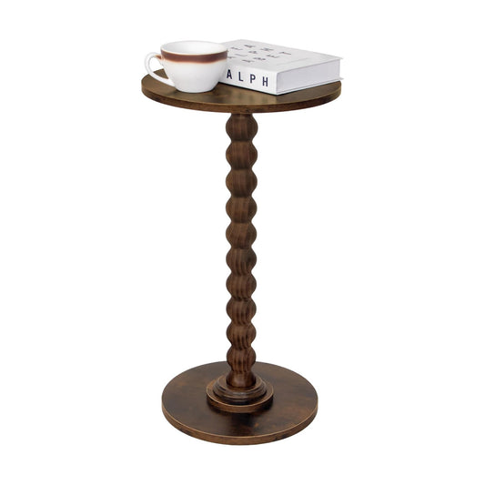 Modern Accent Nightstand / Rustic Brown