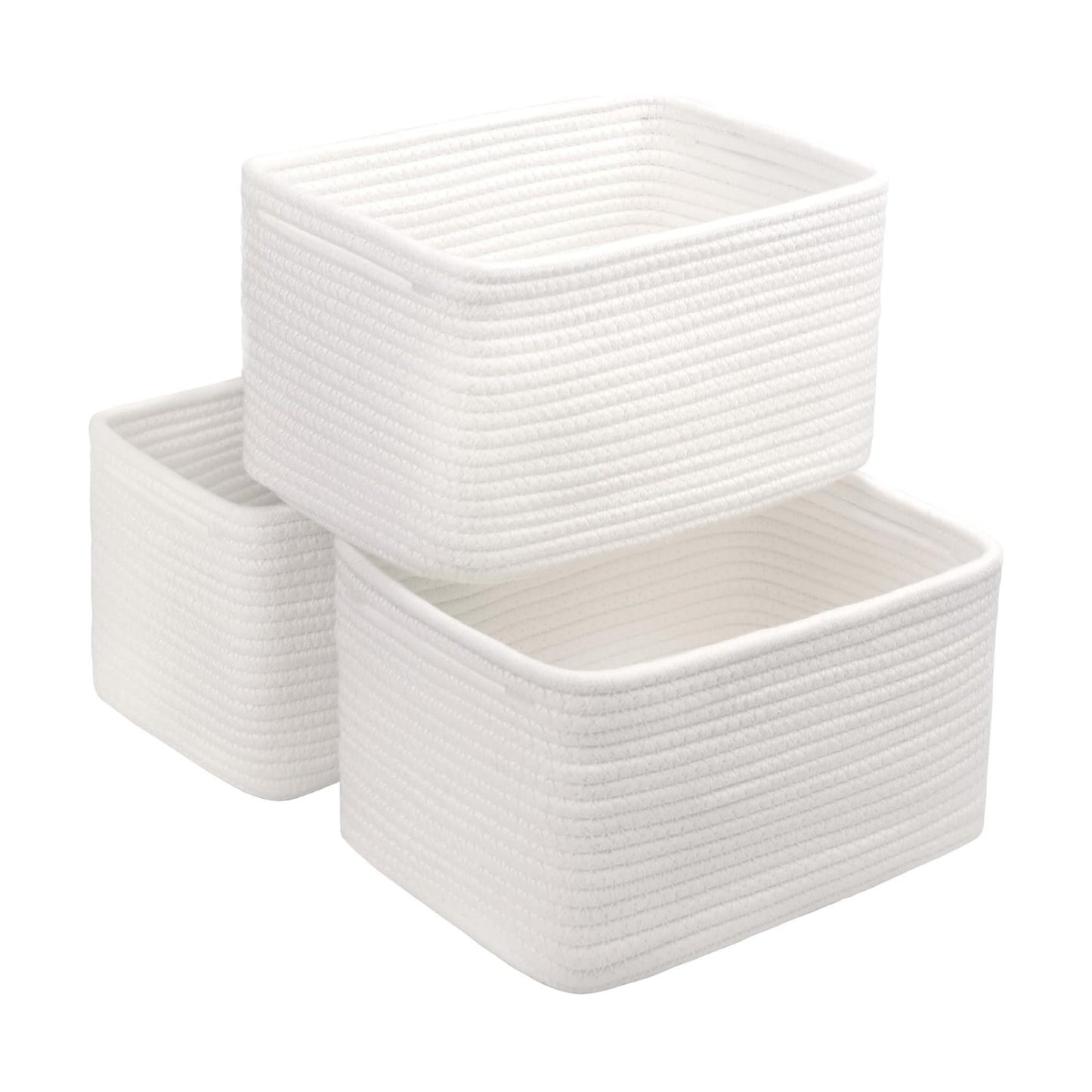 Bathroom Storage Basket / White / 10.6 x 6.7 x 6.7