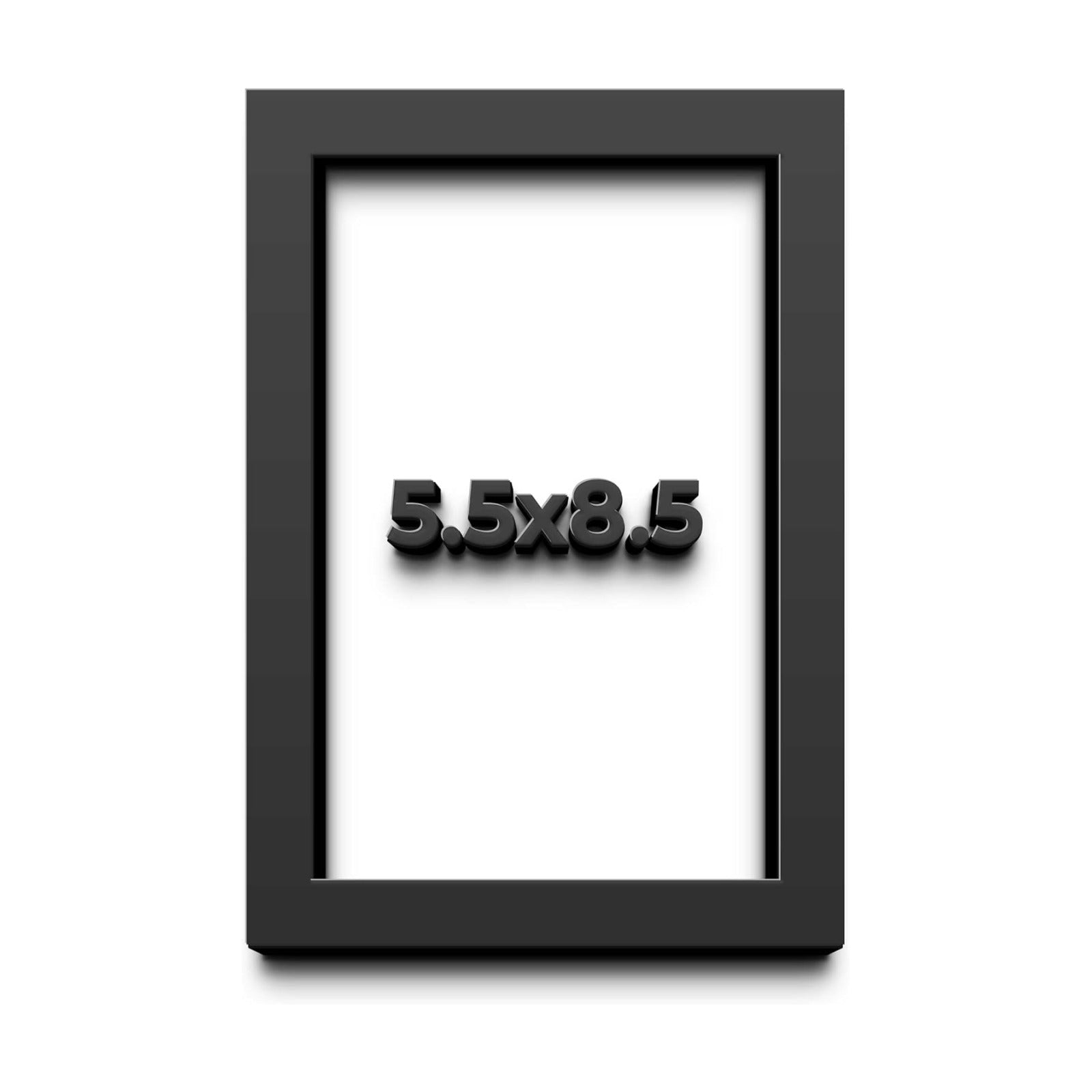 5.5x8.5 Shadow Box Black 2 Inches Deep Solid Wood Display Frame | UV Resistant Acrylic Plexiglass, Acid Free Backing