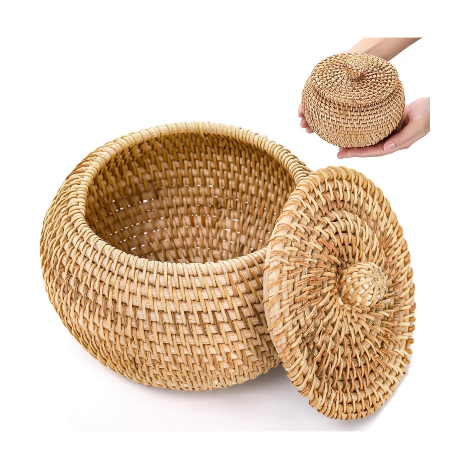 Small Rattan Basket Box