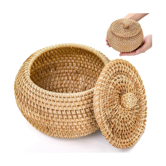Small Rattan Basket Box