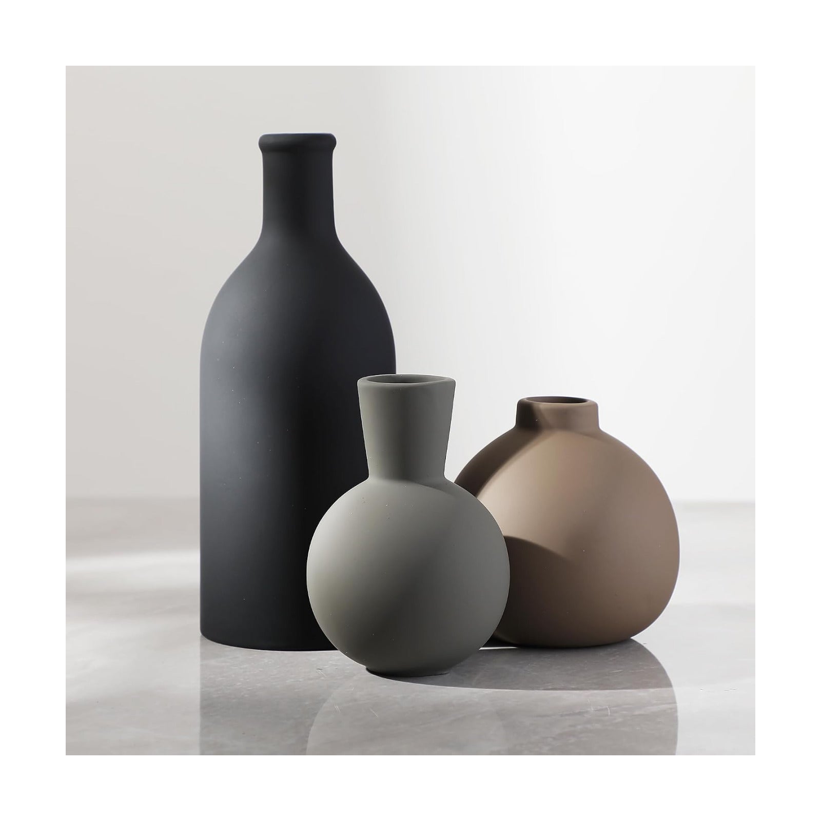 Ceramic Vase / 001-multicolor / Set of 3