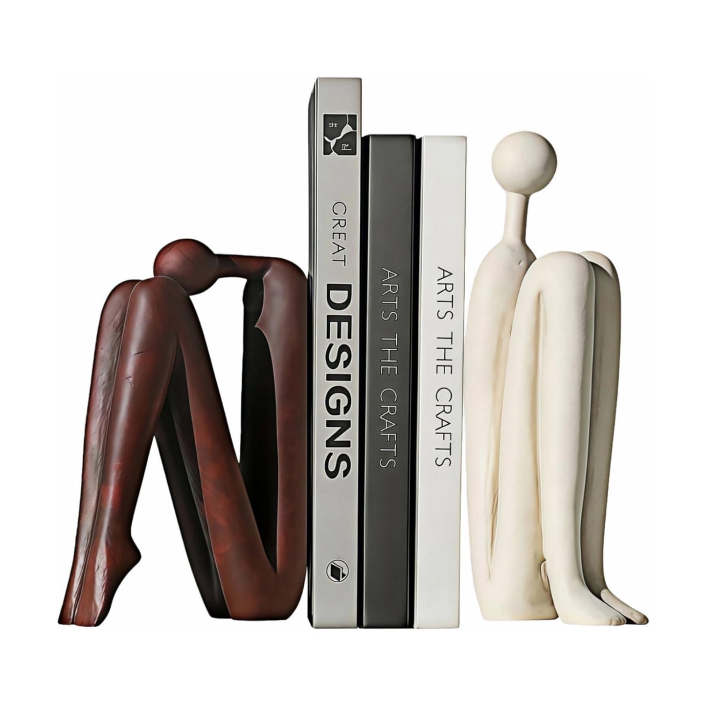 Abstract Thinker Modern Minimalist Decorative Sculpture Bookends / A2