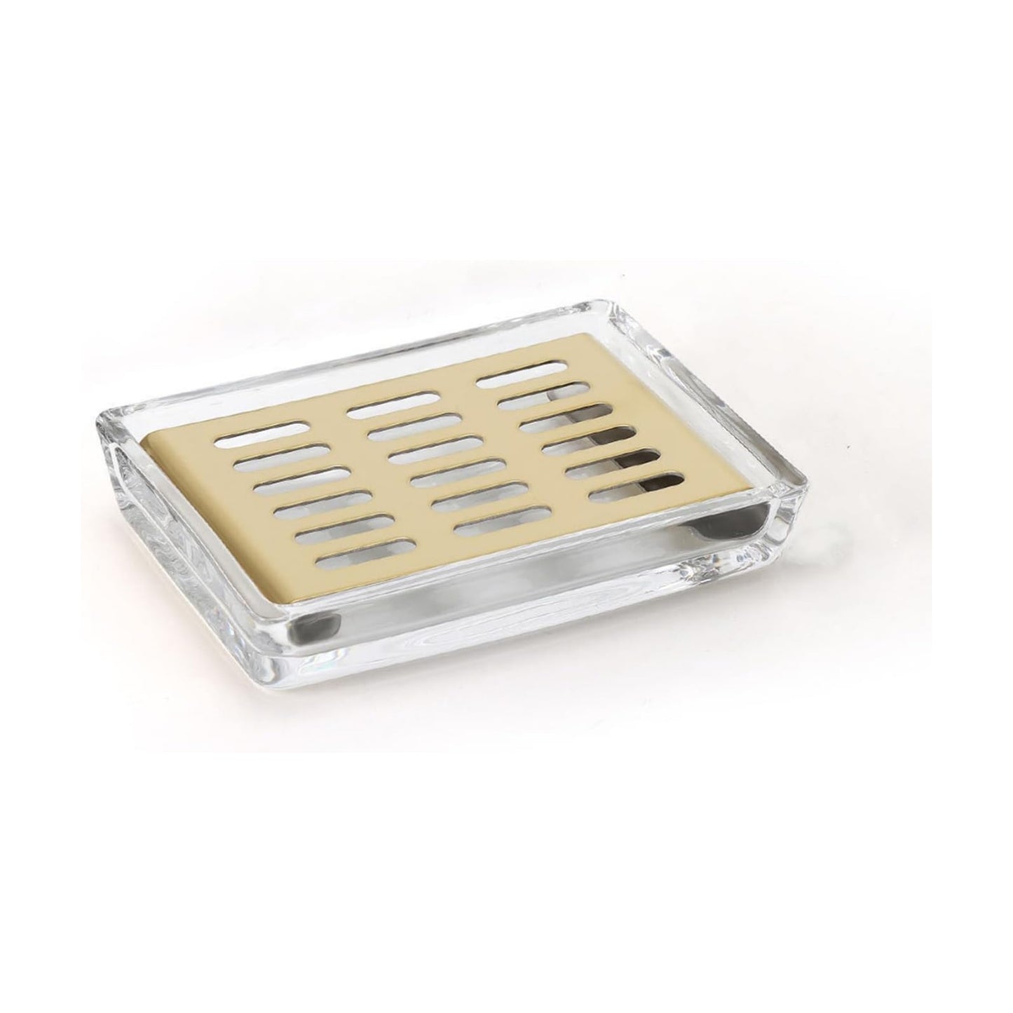 SUS304 Stainless Steel Tray Rectangular Soap Holder / Gold