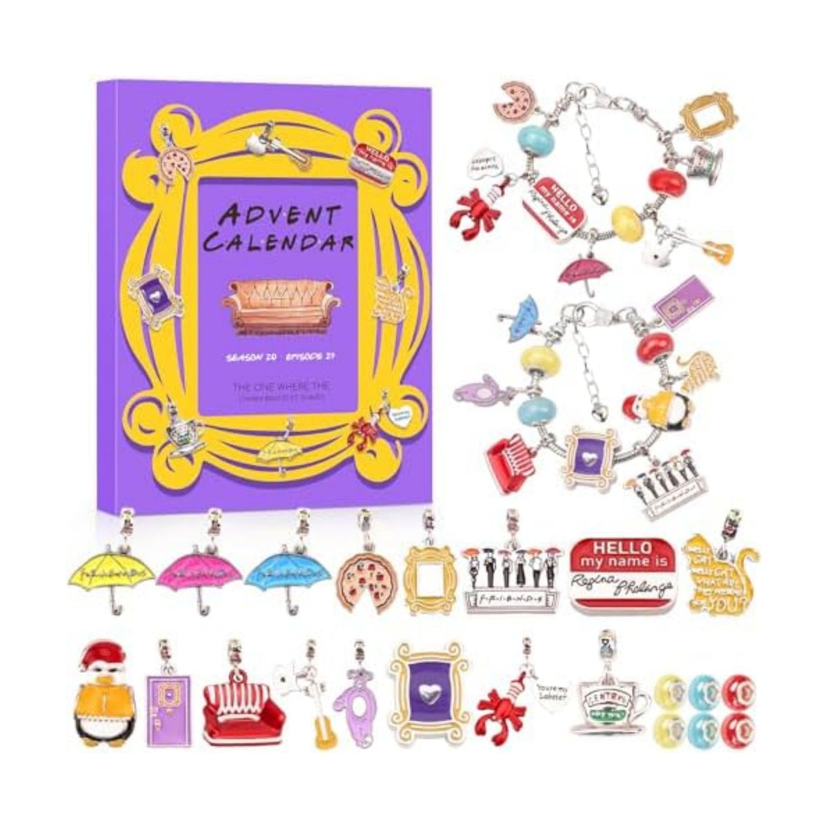 Advent Calendar 2026, 24 Days Christmas Charm Bracelet Making Kit for Women