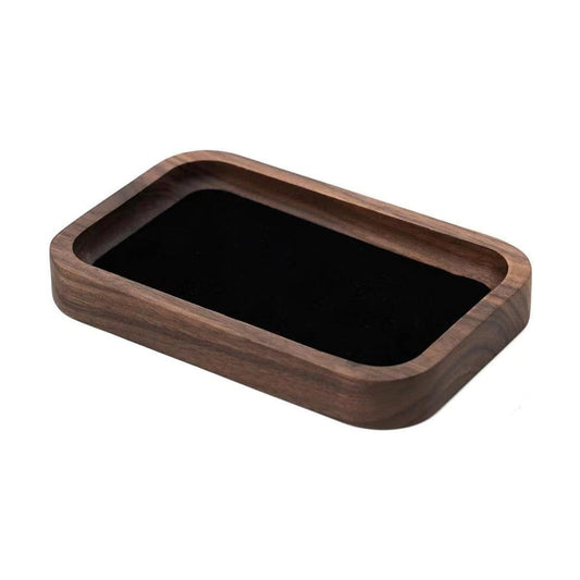 Wooden Jewelry Tray Small Trinket Dish / Rectangle-walnut