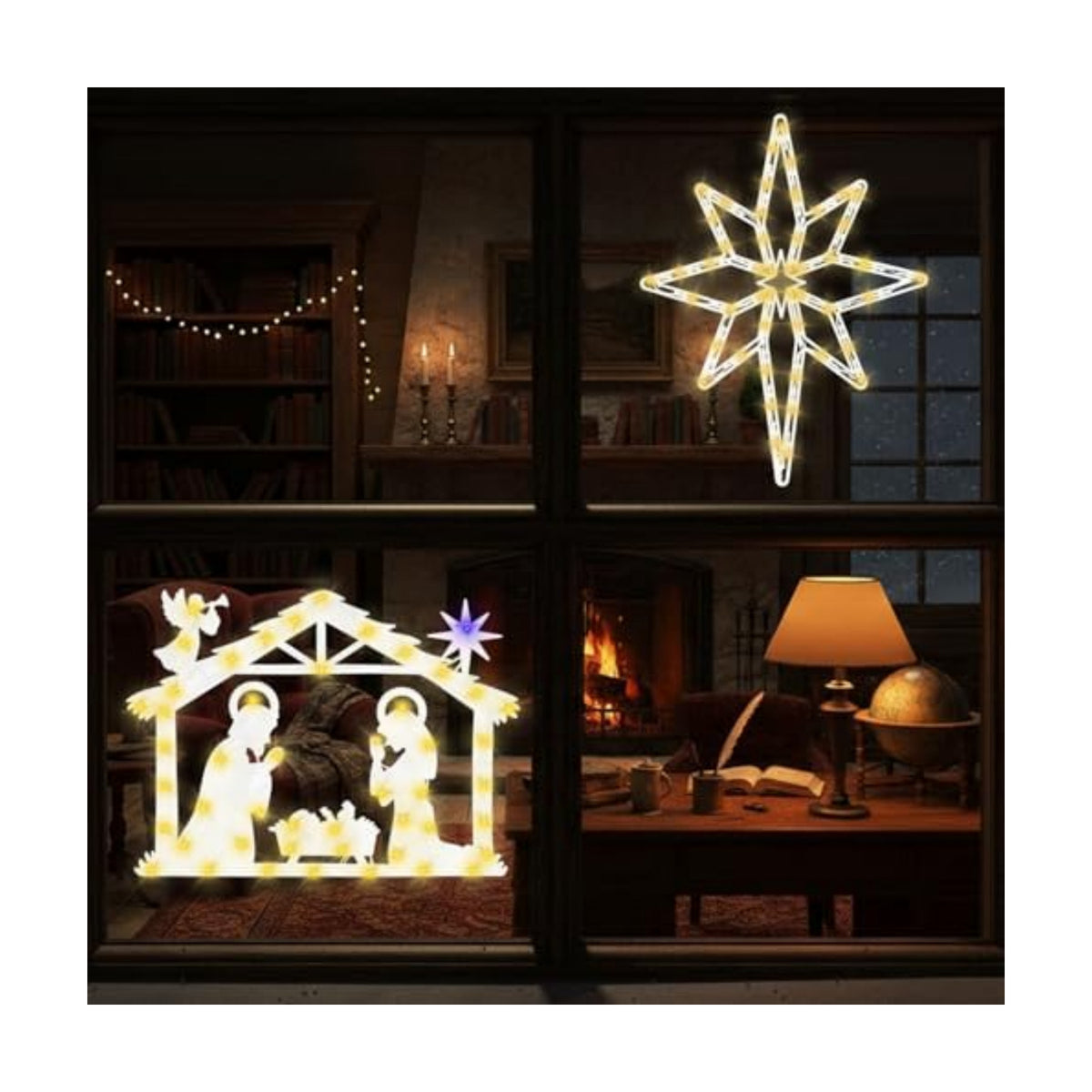 TRWYMZ 17" Christmas Window Silhouette Lights Decorations