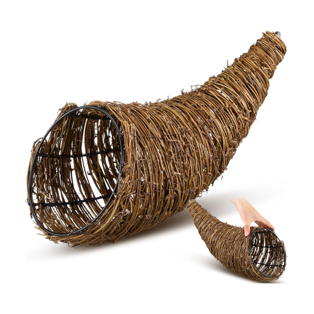 Dandat Thanksgiving Cornucopia Basket, Horn of Plenty Table Decor, 1 Pcs