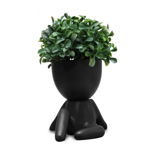 Small Fake Plants Decor / Black-e