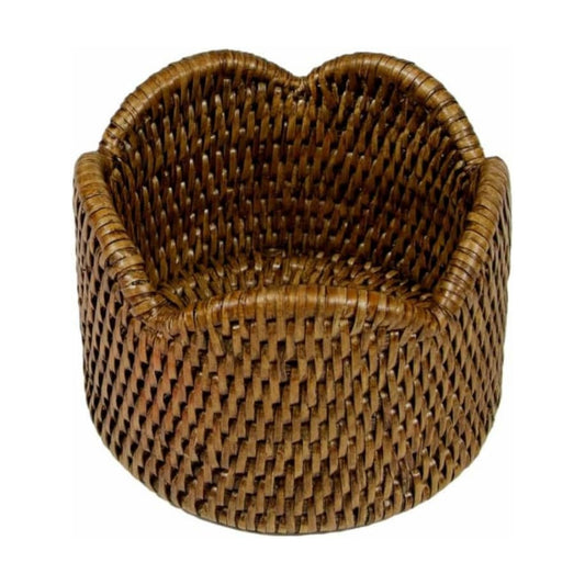 Rattan Scalloped Wine Coaster / Natural
