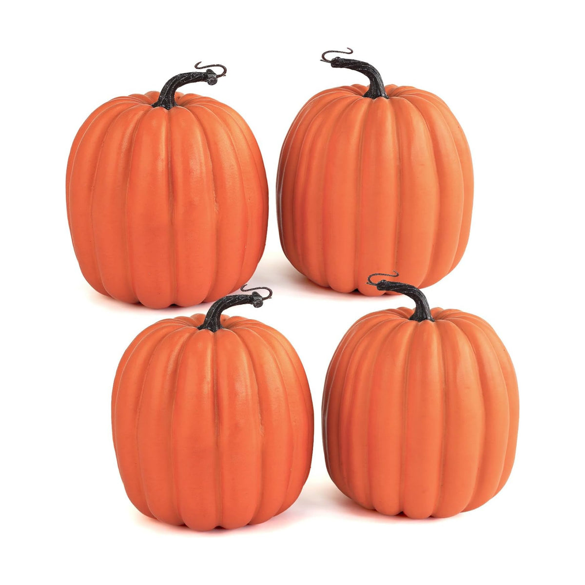 Artmag 6 Inch Large Artificial Pumpkins, 4PCS Big Orange Faux Foam Harvest Pumpkins for Fall Autumn Thanksgiving Seasonal Holiday Decor Decorations (Orange)