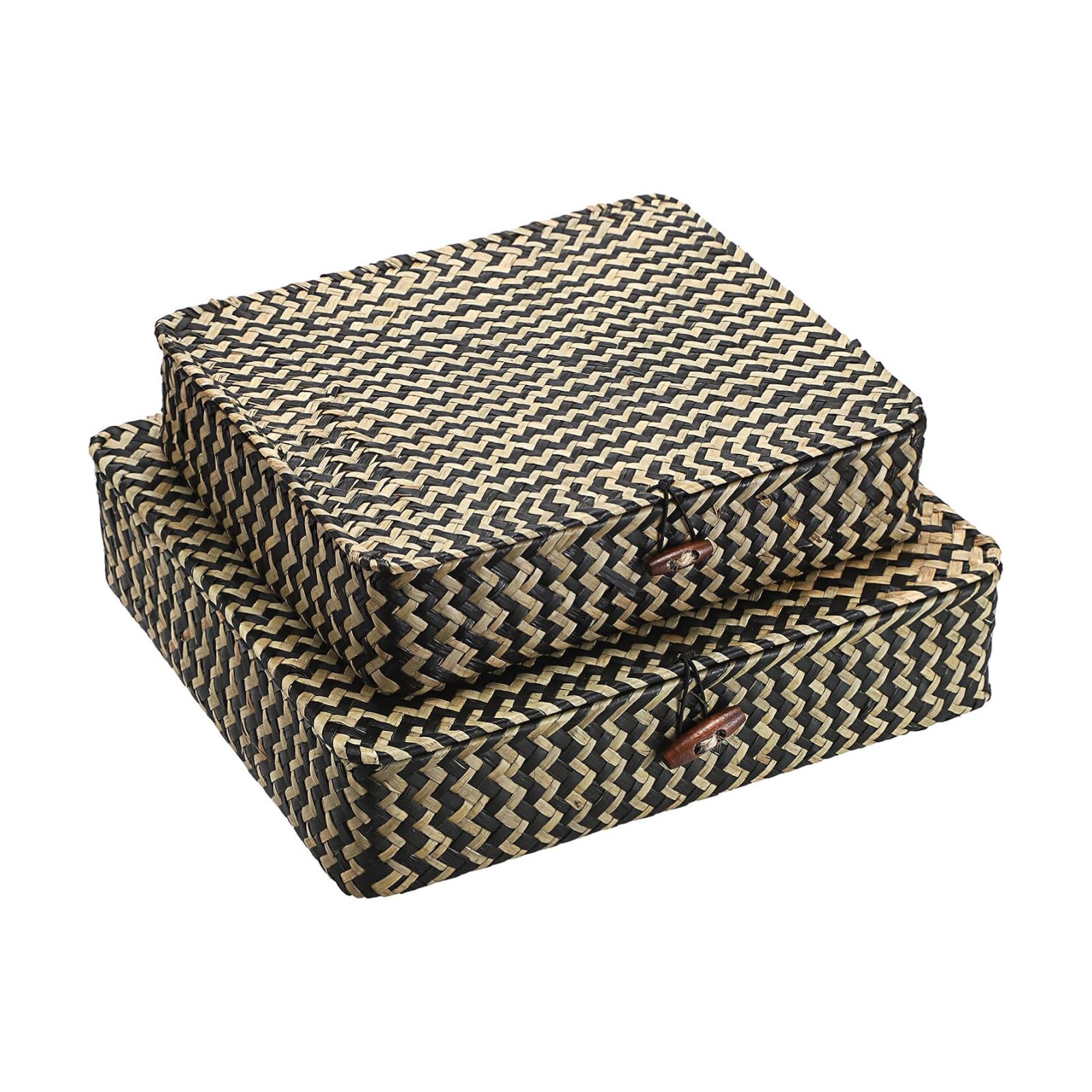 Woven Storage Basket / Small+large / Black
