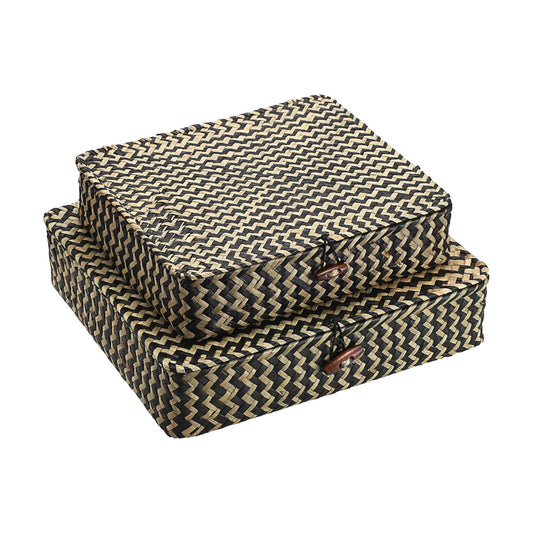 Woven Storage Basket / Small+large / Black