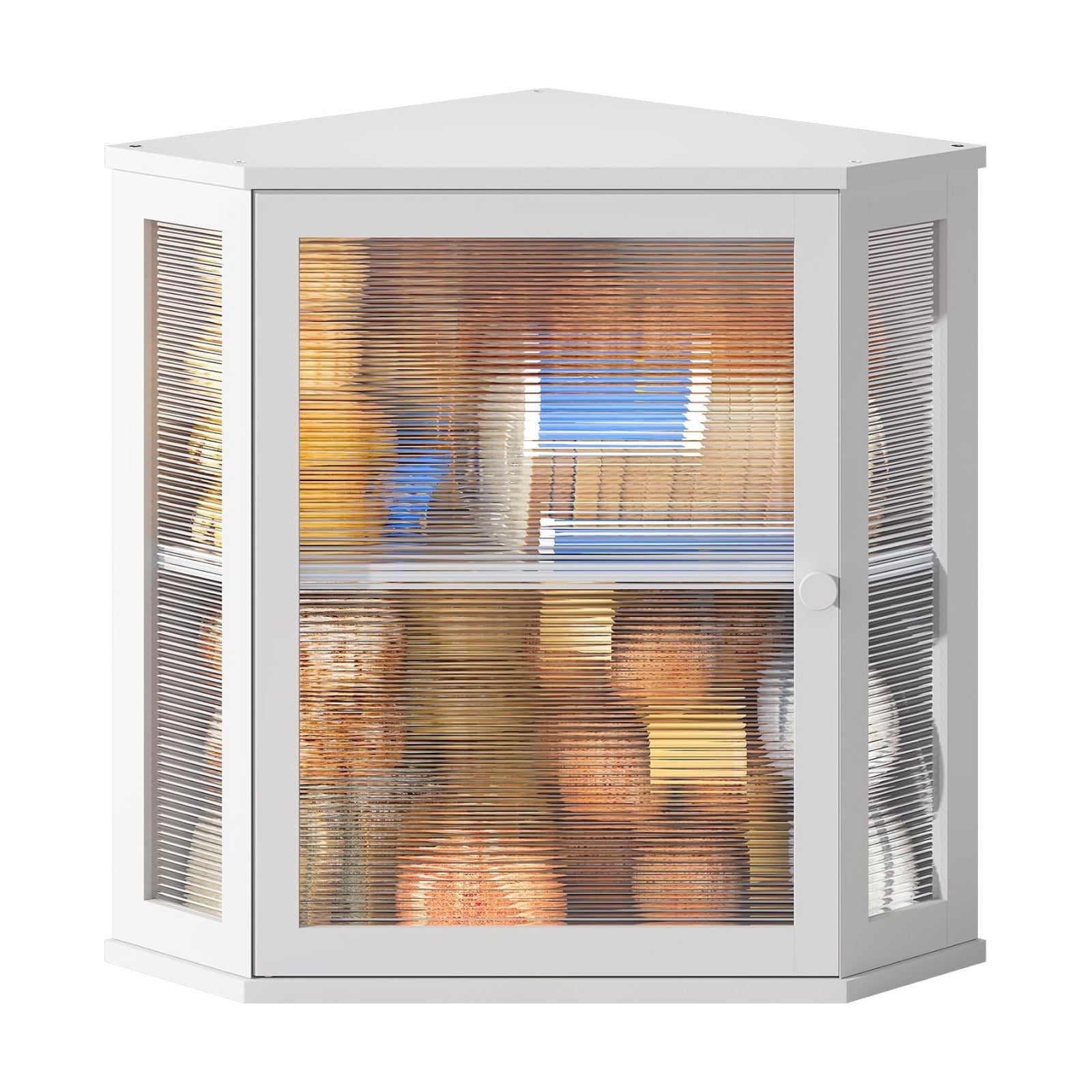 BMOSU Corner Bread Box for Kitchen Countertop Double Layer Bamboo Wooden Bread box Large Capacity Bread Storage