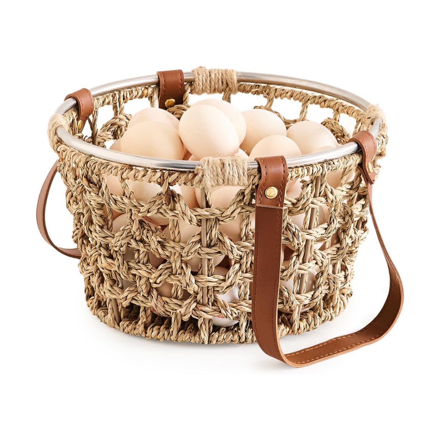 Farmhouse Seagrass Egg Baskets / Round-seagrass