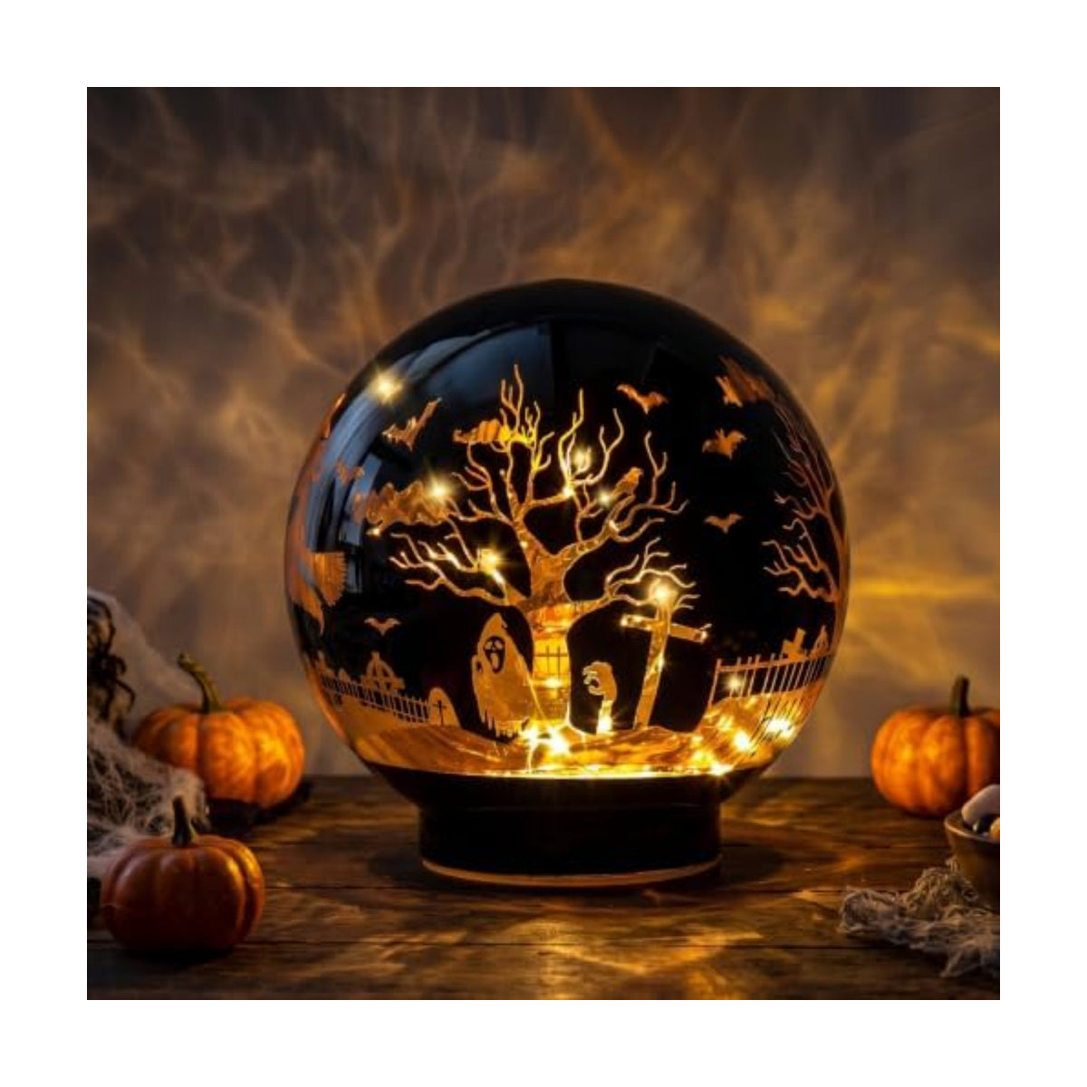 Halloween Decorations Rotating Lamp with Timer Halloween Figurine Light