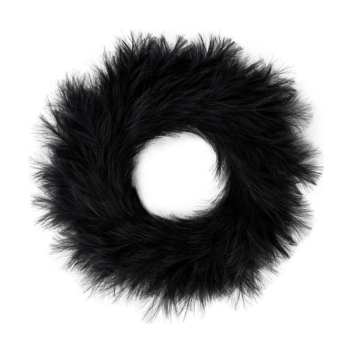 Sggvecsy Pampas Grass Wreath 26’’ Faux Pampas Wreath for All Seasons Artificial Pampas Wreath Christmas Decor Boho Wall Decor for Front Door Farmhouse Halloween Autumn Wreath Decoration (Black)