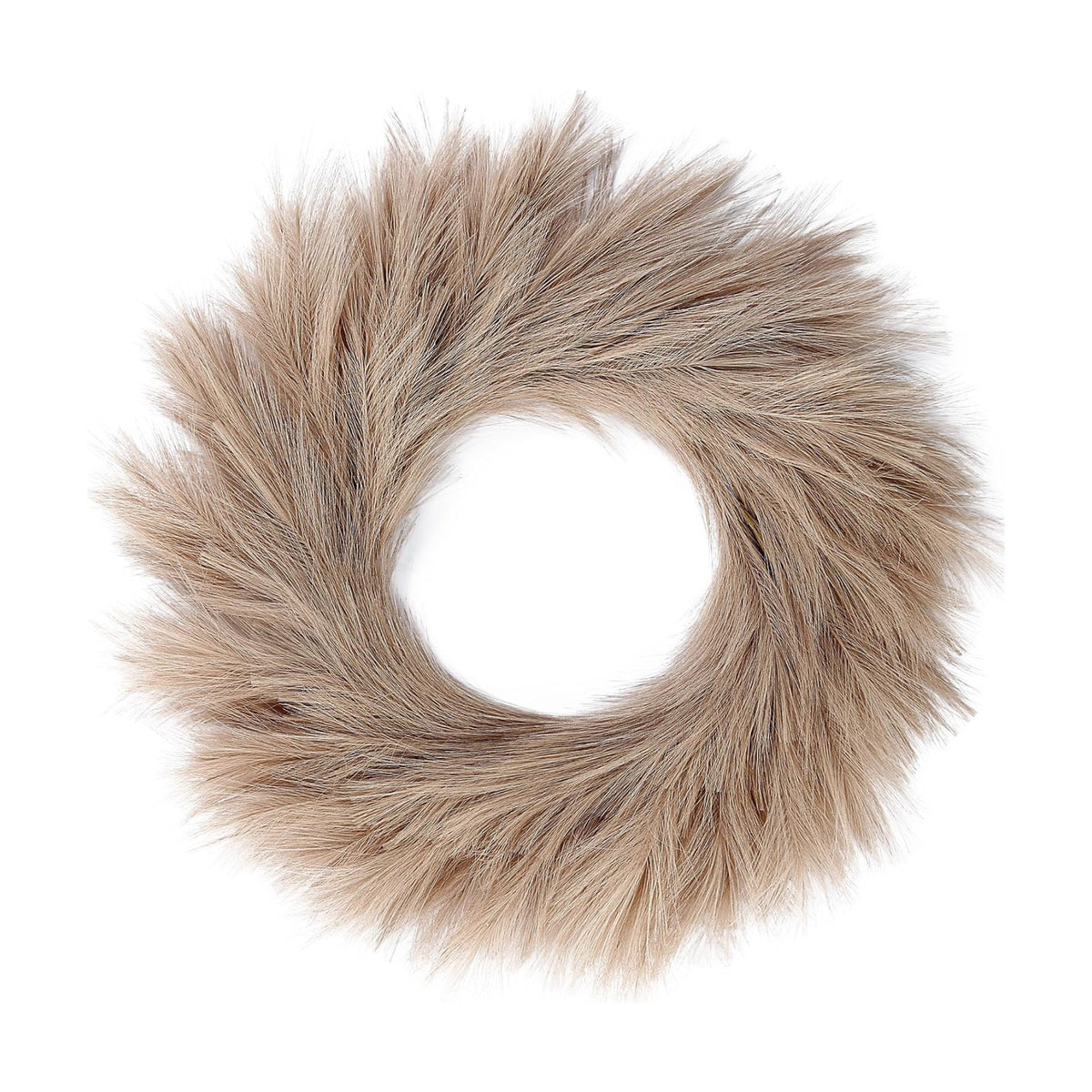 Sggvecsy Pampas Grass Wreath 26’’ Faux Pampas Wreath for All Seasons Artificial Pampas Wreath Christmas Decor Boho Wall Decor for Front Door Farmhouse Fall Autumn Xmas Spring Wreath Decoration (Brown)