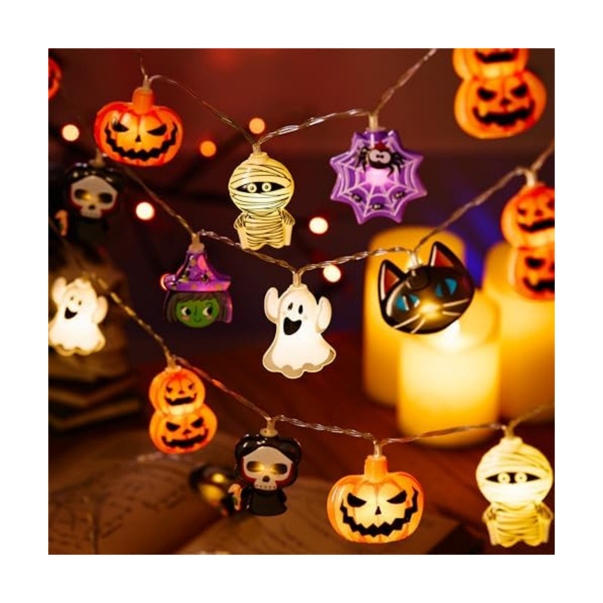 LOLStar Halloween String Lights, 10FT 20 LED Halloween Fairy Lights Decor
